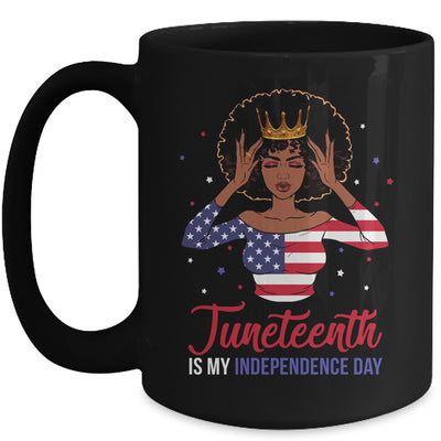 Juneteenth is My Independence Day 4th July Black Afro Flag Mug Coffee Mug | Teecentury.com