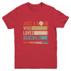 Just A Boy Who Loves Baseball Funny Retro Baseball Youth Shirt | teecentury