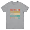 Just A Boy Who Loves Baseball Funny Retro Baseball Youth Shirt | teecentury