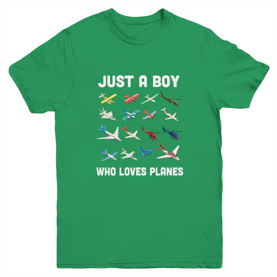 Just A Boy Who Loves Planes Youth Youth Shirt | Teecentury.com