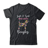 Just A Girl Who Loves Beagle Botanical Flower T-Shirt & Tank Top | Teecentury.com