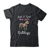 Just A Girl Who Loves Bulldog Botanical Flower T-Shirt & Tank Top | Teecentury.com