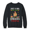 Just A Girl Who Loves Chickens And Christmas Funny Farmer T-Shirt & Sweatshirt | Teecentury.com