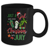 Just A Girl Who Loves Christmas In July Funny Summer Mug Coffee Mug | Teecentury.com