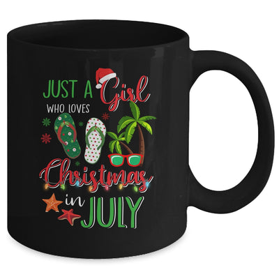 Just A Girl Who Loves Christmas In July Funny Summer Mug Coffee Mug | Teecentury.com
