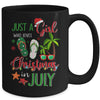Just A Girl Who Loves Christmas In July Funny Summer Mug Coffee Mug | Teecentury.com