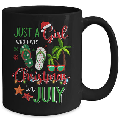 Just A Girl Who Loves Christmas In July Funny Summer Mug Coffee Mug | Teecentury.com