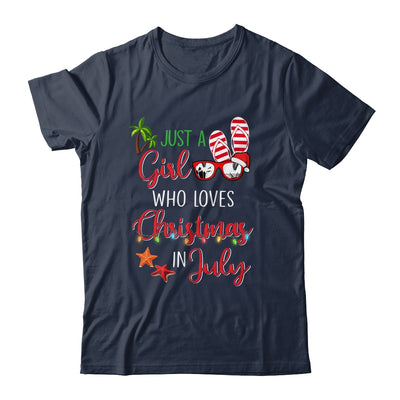 Just A Girl Who Loves Christmas In July Summer T-Shirt & Tank Top | Teecentury.com