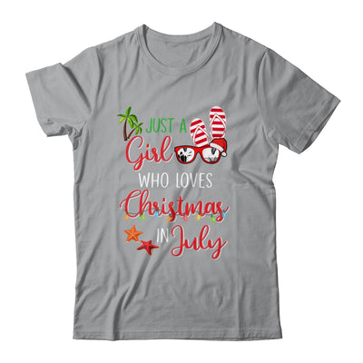 Just A Girl Who Loves Christmas In July Summer T-Shirt & Tank Top | Teecentury.com