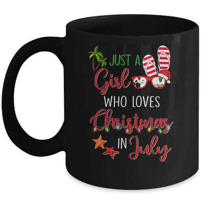 Just A Girl Who Loves Christmas In July Summer Mug Coffee Mug | Teecentury.com