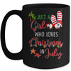 Just A Girl Who Loves Christmas In July Summer Mug Coffee Mug | Teecentury.com