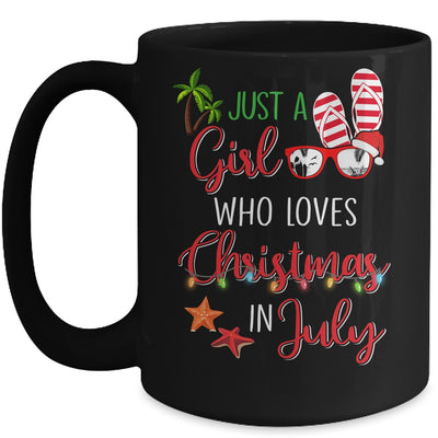 Just A Girl Who Loves Christmas In July Summer Mug Coffee Mug | Teecentury.com