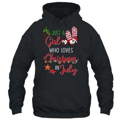 Just A Girl Who Loves Christmas In July Summer T-Shirt & Tank Top | Teecentury.com