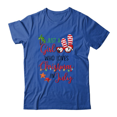 Just A Girl Who Loves Christmas In July Summer Vacation T-Shirt & Tank Top | Teecentury.com