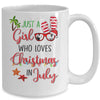 Just A Girl Who Loves Christmas In July Summer Vacation Mug Coffee Mug | Teecentury.com