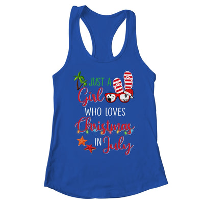 Just A Girl Who Loves Christmas In July Summer T-Shirt & Tank Top | Teecentury.com