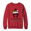 Just A Girl Who Loves Christmas Santa Hat Messy Bun Leopard T-Shirt & Sweatshirt | Teecentury.com