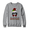 Just A Girl Who Loves Christmas Santa Hat Messy Bun Leopard T-Shirt & Sweatshirt | Teecentury.com