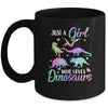 Just A Girl Who Loves Dinosaurs Cute Dinosaur Teen Girls Gift Mug Coffee Mug | Teecentury.com