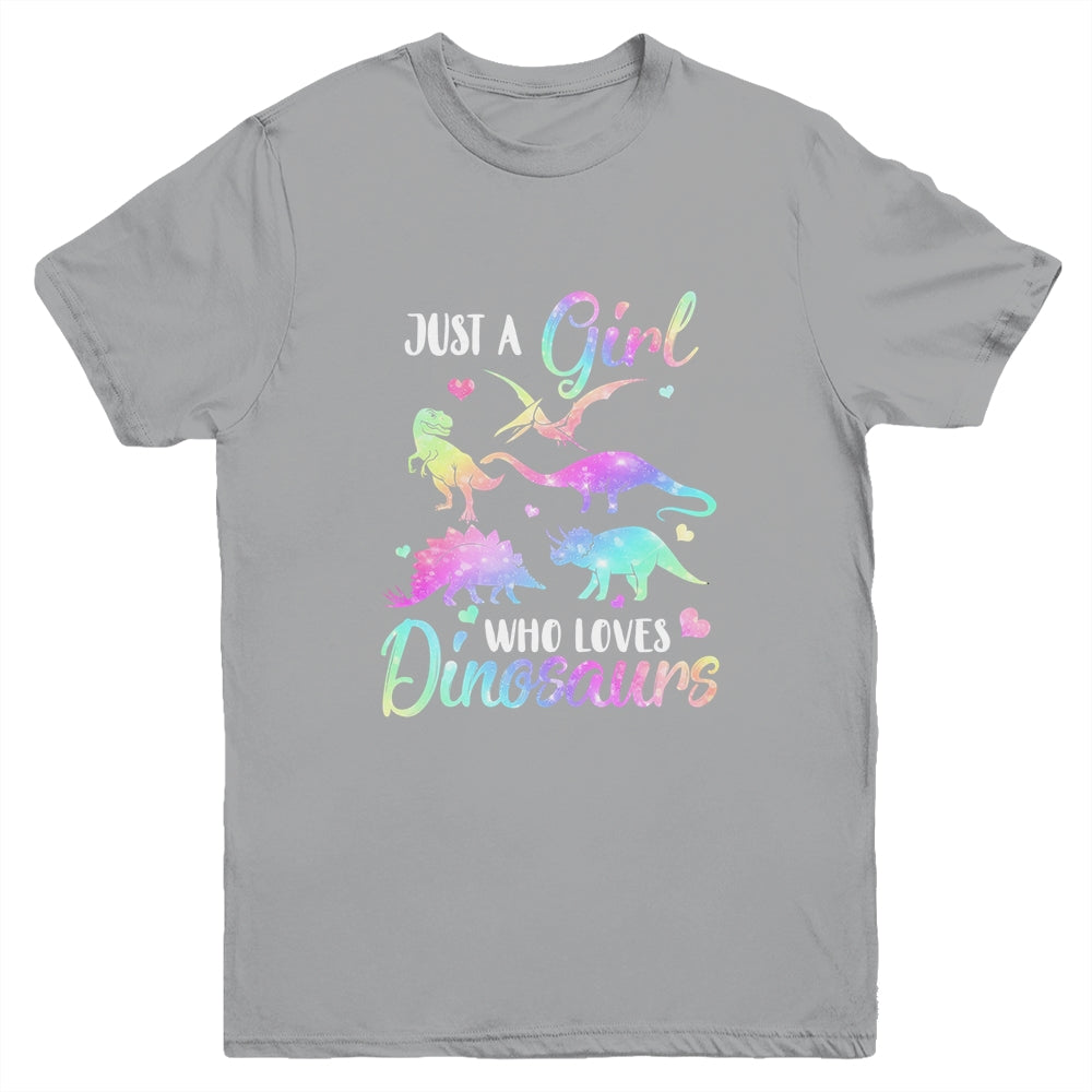 Just A Girl Who Loves Dinosaurs Cute Dinosaur Teen Girls Gift Youth Youth Shirt | Teecentury.com