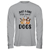 Just A Girl Who Loves Dogs Cute Dog Puppy Lover Gifts T-Shirt & Hoodie | Teecentury.com