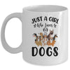 Just A Girl Who Loves Dogs Cute Dog Puppy Lover Gifts Mug Coffee Mug | Teecentury.com