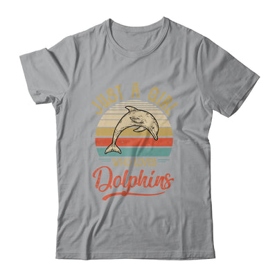 Just A Girl Who Loves Dolphins Cute Vintage Dolphins Girl T-Shirt & Tank Top | Teecentury.com