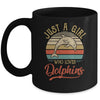 Just A Girl Who Loves Dolphins Cute Vintage Dolphins Girl Mug Coffee Mug | Teecentury.com