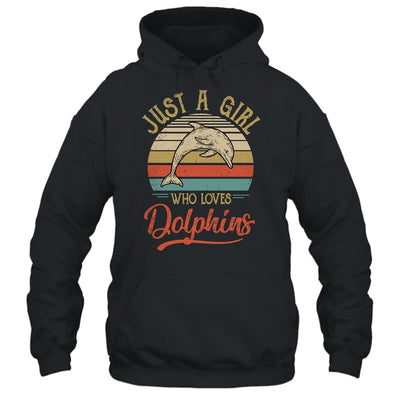 Just A Girl Who Loves Dolphins Cute Vintage Dolphins Girl T-Shirt & Tank Top | Teecentury.com