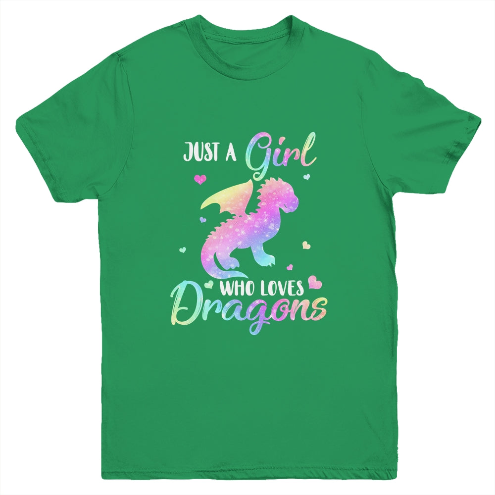 Just A Girl Who Loves Dragons Cute Dragon Teen Girls Gift Youth Youth Shirt | Teecentury.com