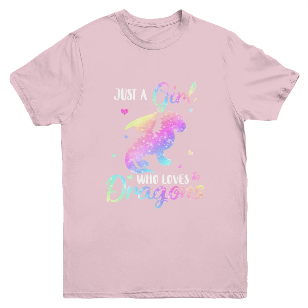 Just A Girl Who Loves Dragons Cute Dragon Teen Girls Gift Youth Youth Shirt | Teecentury.com
