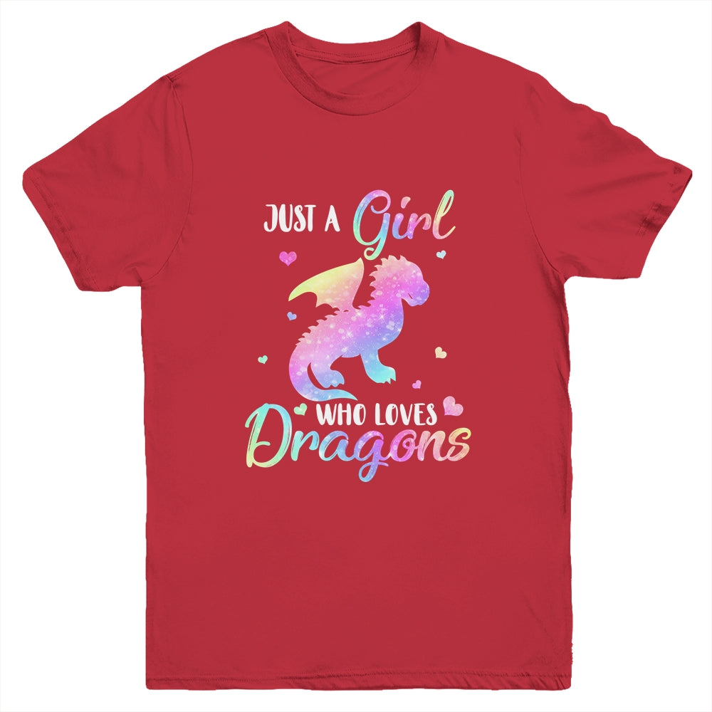 Just A Girl Who Loves Dragons Cute Dragon Teen Girls Gift Youth Youth Shirt | Teecentury.com