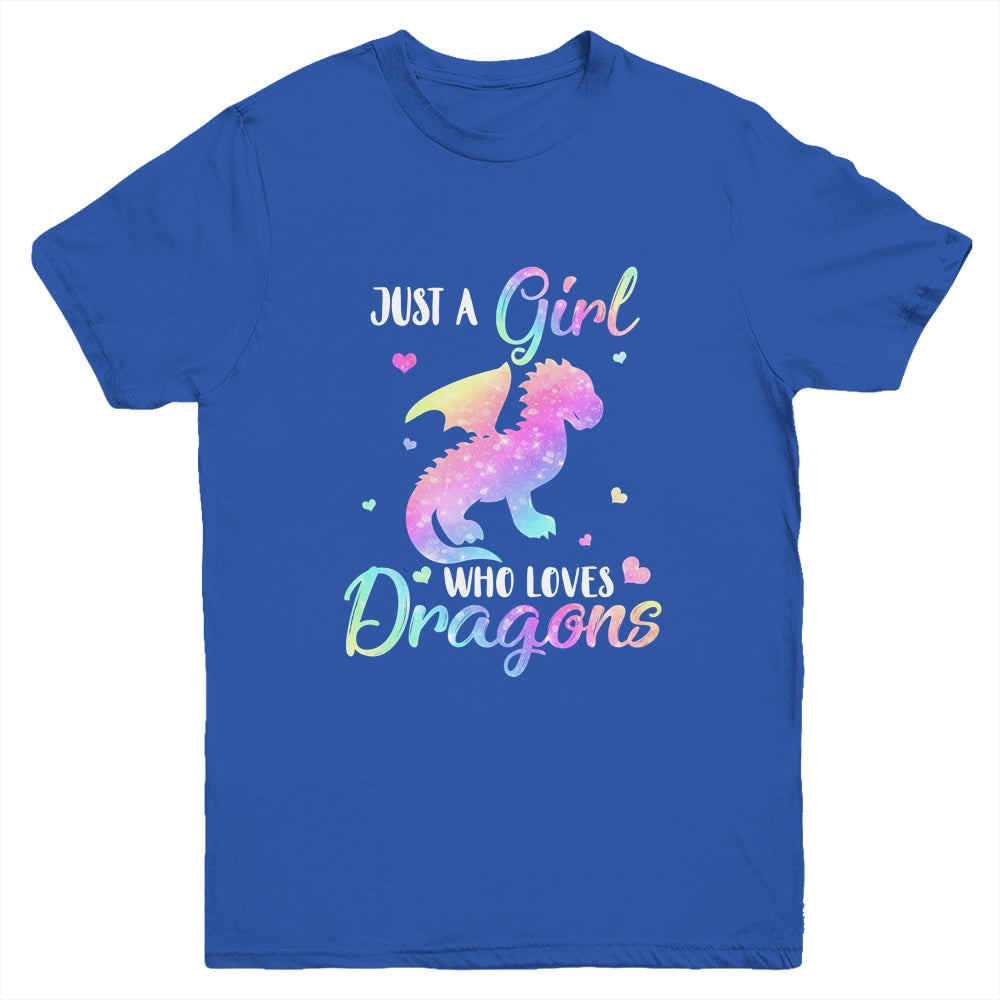 Just A Girl Who Loves Dragons Cute Dragon Teen Girls Gift Youth Youth Shirt | Teecentury.com