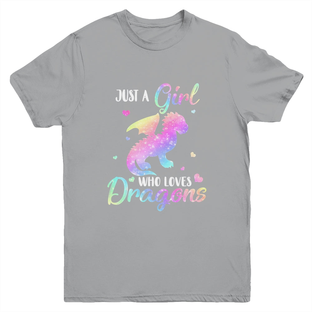 Just A Girl Who Loves Dragons Cute Dragon Teen Girls Gift Youth Youth Shirt | Teecentury.com