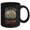 Just A Girl Who Loves Elephants Cute Vintage Elephants Girl Mug Coffee Mug | Teecentury.com