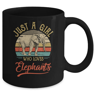 Just A Girl Who Loves Elephants Cute Vintage Elephants Girl Mug Coffee Mug | Teecentury.com