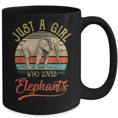 Just A Girl Who Loves Elephants Cute Vintage Elephants Girl Mug Coffee Mug | Teecentury.com