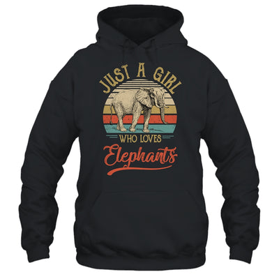 Just A Girl Who Loves Elephants Cute Vintage Elephants Girl T-Shirt & Tank Top | Teecentury.com