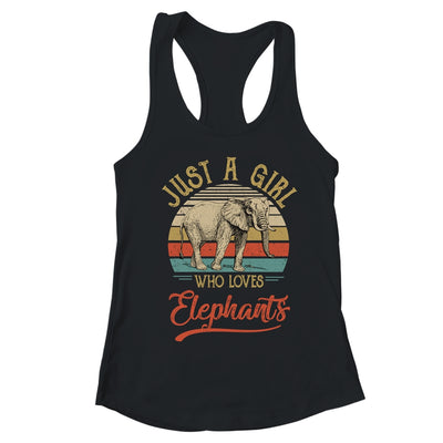 Just A Girl Who Loves Elephants Cute Vintage Elephants Girl T-Shirt & Tank Top | Teecentury.com