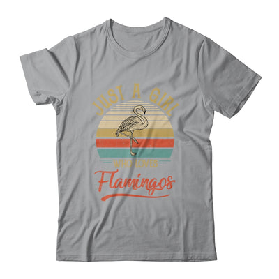 Just A Girl Who Loves Flamingos Cute Vintage Flamingos Girl T-Shirt & Tank Top | Teecentury.com