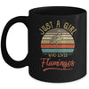 Just A Girl Who Loves Flamingos Cute Vintage Flamingos Girl Mug Coffee Mug | Teecentury.com