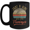 Just A Girl Who Loves Flamingos Cute Vintage Flamingos Girl Mug Coffee Mug | Teecentury.com