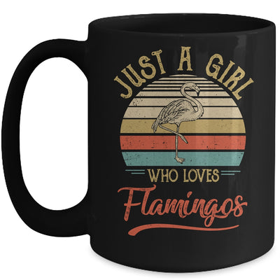 Just A Girl Who Loves Flamingos Cute Vintage Flamingos Girl Mug Coffee Mug | Teecentury.com