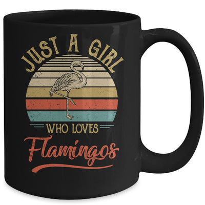 Just A Girl Who Loves Flamingos Cute Vintage Flamingos Girl Mug Coffee Mug | Teecentury.com