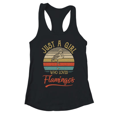 Just A Girl Who Loves Flamingos Cute Vintage Flamingos Girl T-Shirt & Tank Top | Teecentury.com