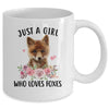 Just A Girl Who Loves Foxes Cute Fox Lover Funny Mug Coffee Mug | Teecentury.com