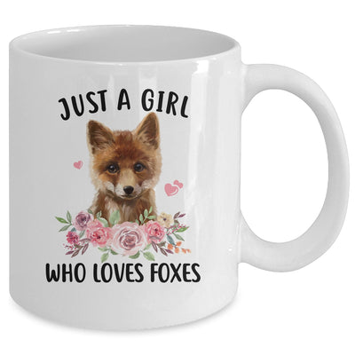 Just A Girl Who Loves Foxes Cute Fox Lover Funny Mug Coffee Mug | Teecentury.com
