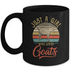 Just A Girl Who Loves Goats Cute Vintage Goats Girl Mug Coffee Mug | Teecentury.com