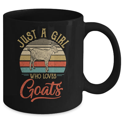 Just A Girl Who Loves Goats Cute Vintage Goats Girl Mug Coffee Mug | Teecentury.com