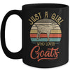 Just A Girl Who Loves Goats Cute Vintage Goats Girl Mug Coffee Mug | Teecentury.com